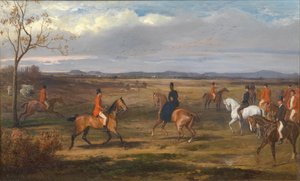 Emperor Franz Joseph I and Empress Elisabeth with Hunting Party / Court Hunt in Hungary by Wilhelm Richter